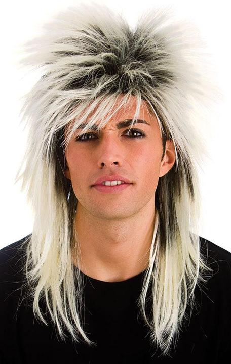 Actual product image Wicked 80s rocker wig blonde