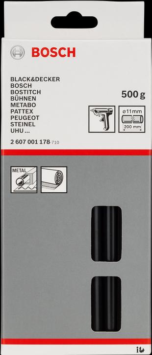 Actual product image Bosch Professional Zubehör Hot-melt adhesive, 11 x 200 mm, 500 g, black