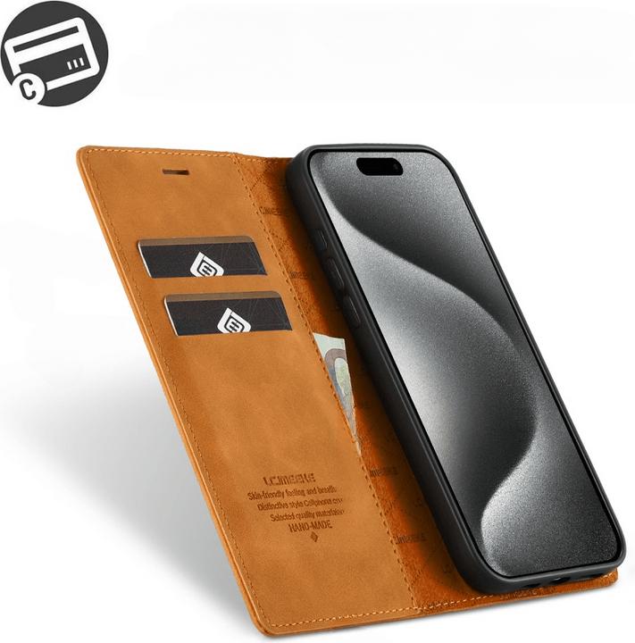 Produktbild LC.Imeeke iPhone 16 Pro - Flip Case Vintage (Apple iPhone 16 Pro)