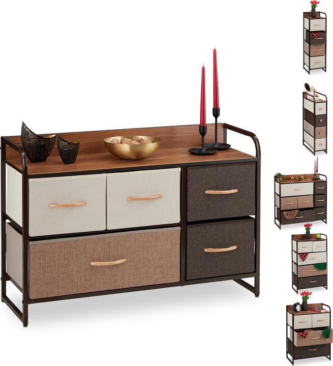 Produktbild Relaxdays Schubladenschrank (87.5 x 31.5 x 58 cm)