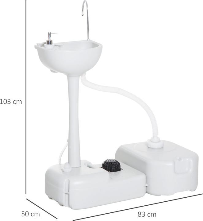 Actual product image Outsunny Camping washbasin with waste water tank (830 mm, 500 mm)