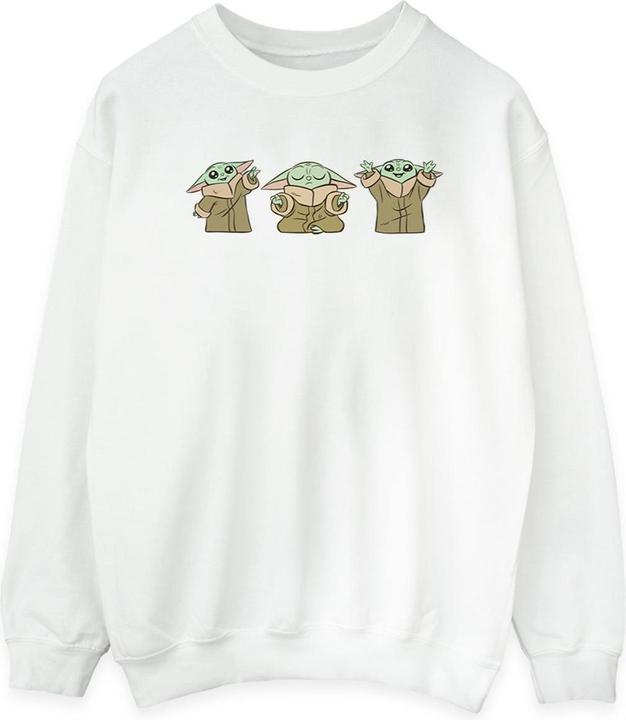 Actual product image Star Wars Womens/Ladies The Mandalorian Grogu Poses Sweatshirt (XXL)