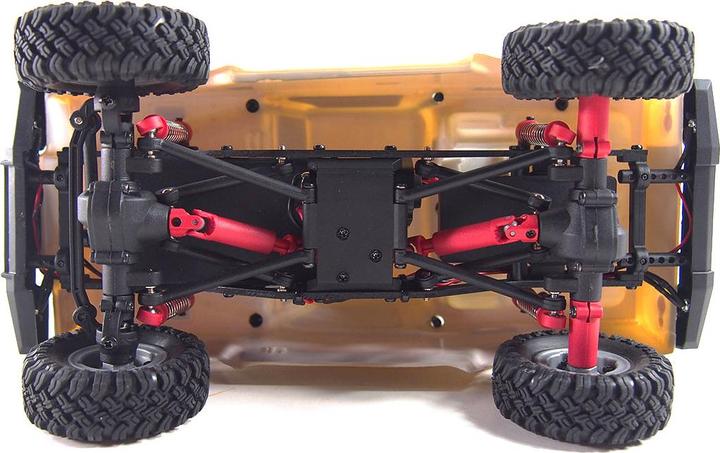 Actual product image Amewi AMX Rock Crawler AM24 4WD 1:24 RTR mustard color (RTR Ready-to-Run)