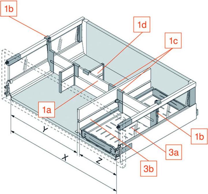Produktbild Blum Querteilerprofil ORGA-LINE