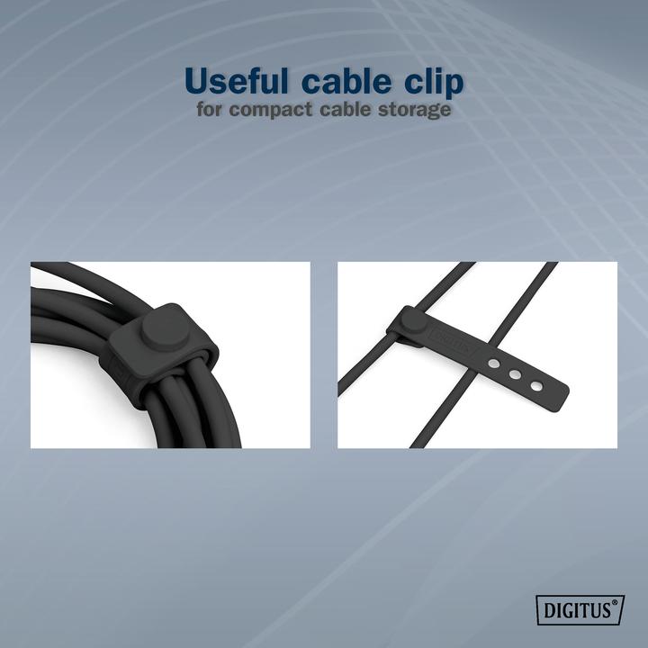 Produktbild Digitus USB-C Silikon Anschlusskabel, 1m, schwarz (1 m, USB 2.0)