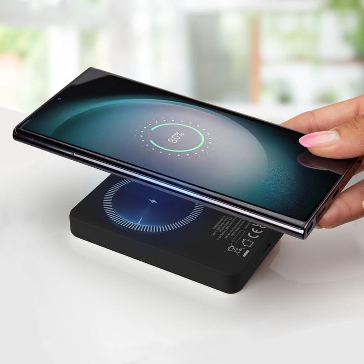 Produktbild SBS Powerbank 5.000 mAh USB-C/MagSafe 10 W schwarz (5000 mAh, 10 W, 5 Wh)