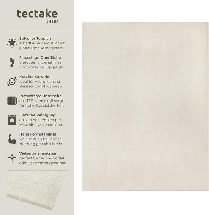 Produktbild tectake Kurzflorteppich Soft Zone (200 x 290 cm)