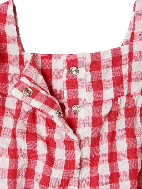 Produktbild Vertbaudet Ärmelloser Baby Kurzoverall mit Vichykaro (80)