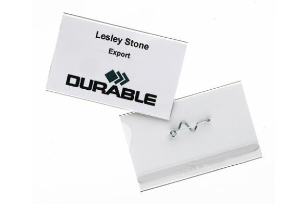 Actual product image Durable Name badge with pin