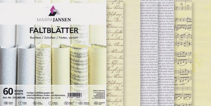 Image du produit MarpaJansen Dépliants "Texte et notes", 15 x 15 cm, 60 feuilles (80 g/m², 60 x)
