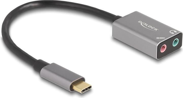 Immagine prodotto Delock 67071 - Scheda audio esterna USB con connettore Type-C e presa jack 2 x 3,5 mm Pl (USB-C)