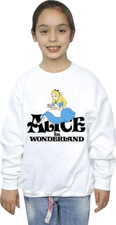 Produktbild Disney Mädchen Alice im Wunderland Teetrinker Klassisches Sweatshirt (140, 146)
