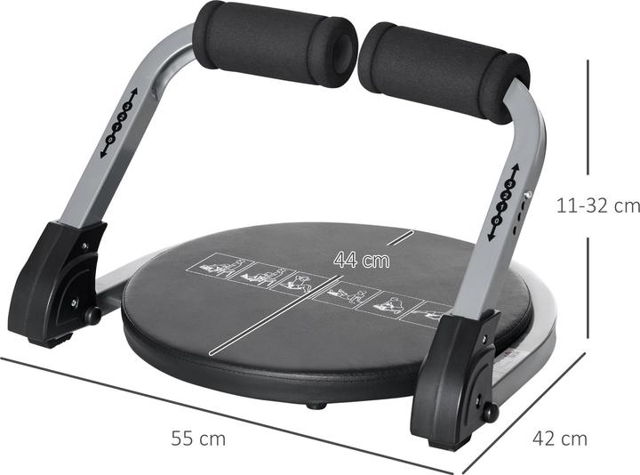 Immagine prodotto Homcom Trainer per muscoli addominali con cuscini di seduta