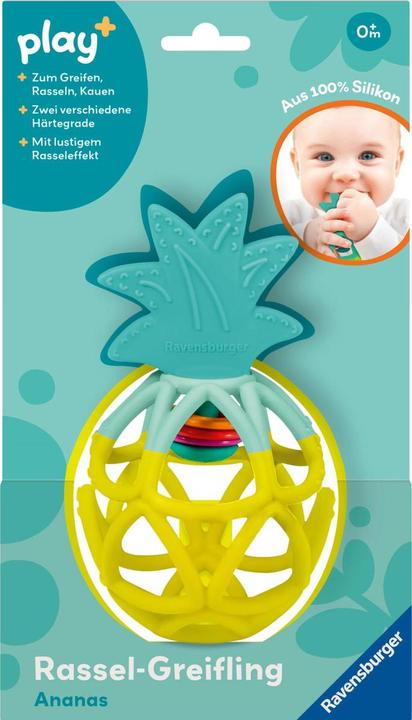 Image du produit Ravensburger 4869 hochet play+ : ananas, aide à la dentition, silicone Jouets pour bébé dès 0 ans