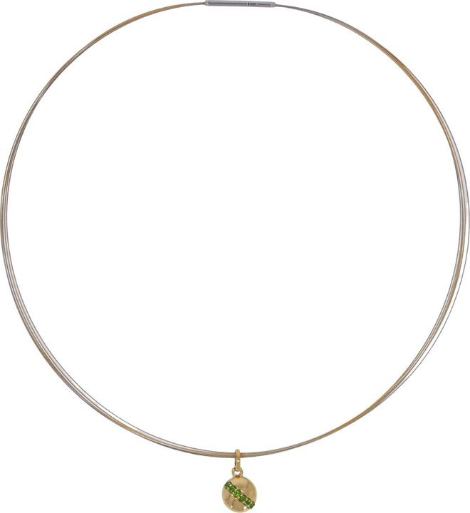 Immagine prodotto Xen Omegareif bicolore a 5 file con pendente cromo diopside (Acciaio inossidabile, 45 cm)