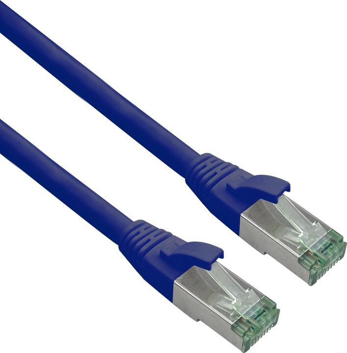 Actual product image Helos GRS certified Cat 6a patch cable with Cat 7 raw cable TPE blue 20.0m (S/FTP, CAT7, 20 m)