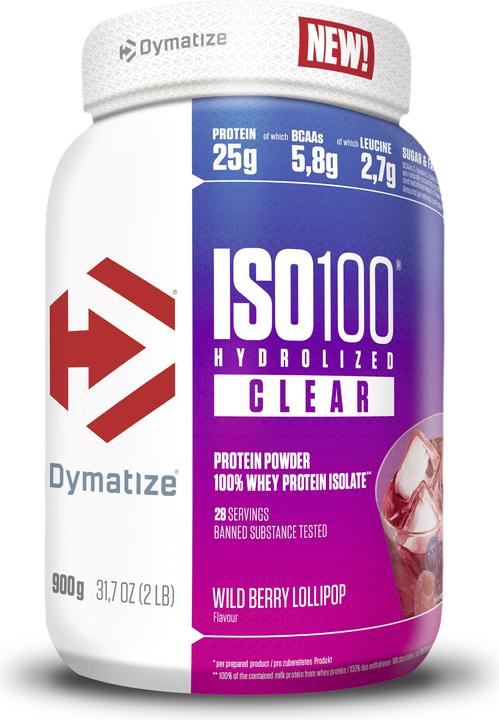 Image du produit Dymatize ISO100 Clear Whey (Sucette aux baies sauvages, 1 pcs, 900 g)