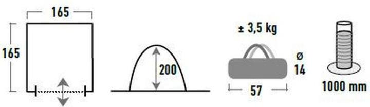 Actual product image High Peak Lido (Dome tent, 3.50 kg, 1 person)