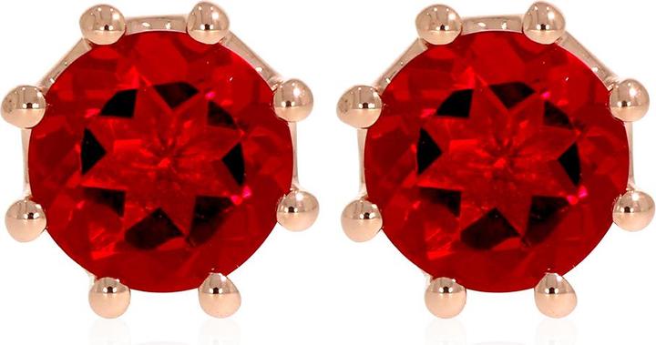 Produktbild Xen Ohrstecker mit Red HT-Quarz ca. 3,78 ct. rosèvergoldet (925 Sterling Silber)