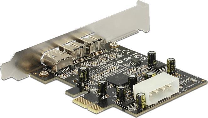 Produktbild Delock 89153, PCI-E x1 zu 2x 1394B + 1x 1394A