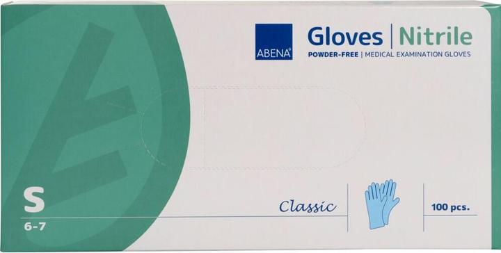 Image du produit Abena Classic gants nitrile S 240mm non poudré non stérile bleu 100 pc (S)