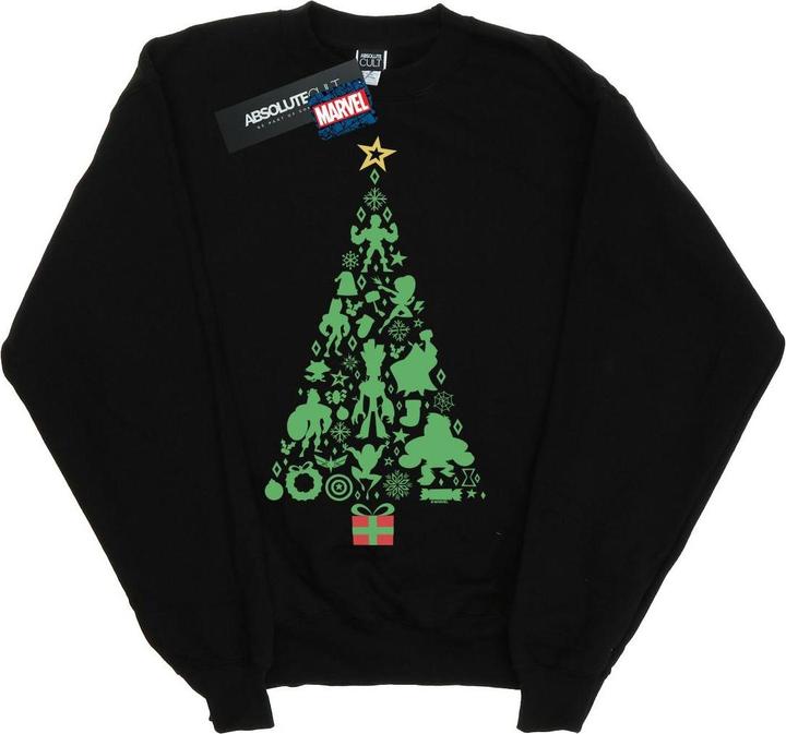 Actual product image Boys Avengers Christmas Tree Sweatshirt (128)