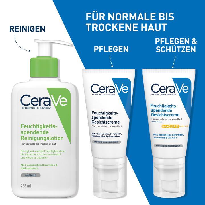 Produktbild CeraVe Feuchtigkeitsspendende Gesichtscreme SPF30, 52 ml (52 ml, SPF 30)