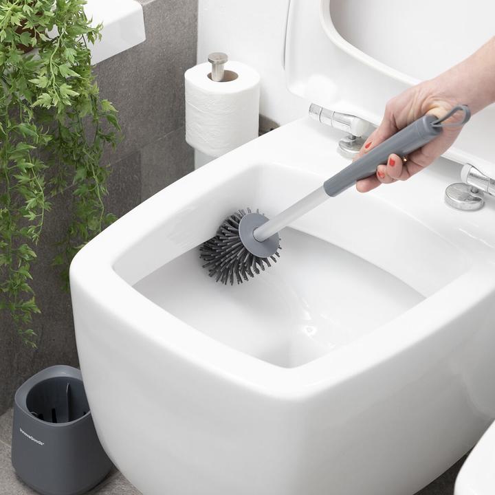 Produktbild InnovaGoods Toilettenbürste aus Gummi - Grau