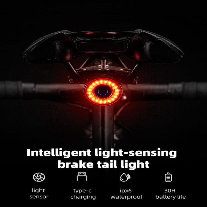 Produktbild Rockbros Q3 rear bicycle lamp with intelligent stop system - black