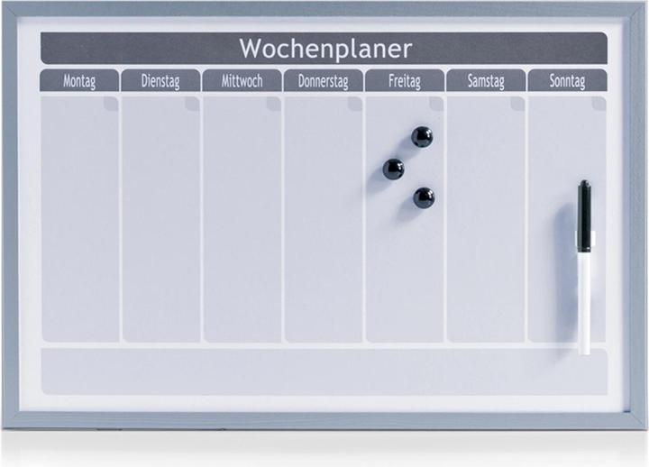 Image du produit Zeller Present Planificateur hebdomadaire (Tableau magnétique, Calendrier hebdomadaire, Tableau blanc, 60 x 40 cm)
