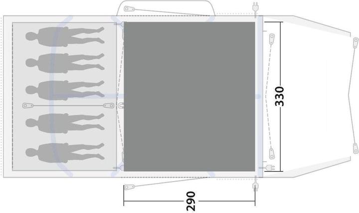 Actual product image Outwell Tent carpet Jacksonville 5SA