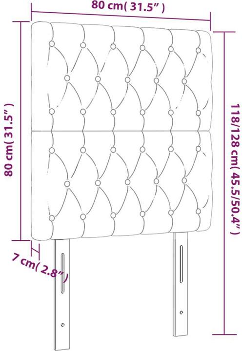 Actual product image VidaXL Naoma (80 x 7 x 128 cm)