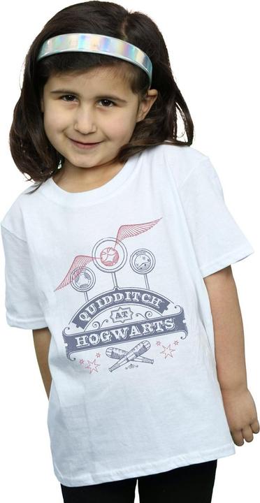 Actual product image Girls Quidditch At Hogwarts Cotton T-Shirt (140, 146)