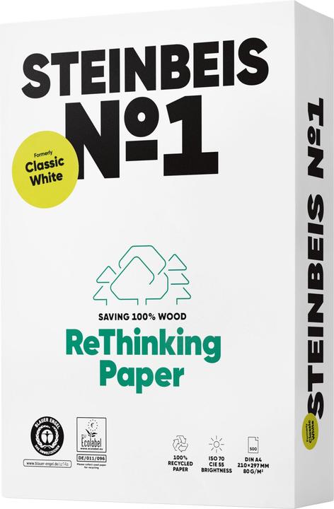 Steinbeis Recyclage du papier universel ClassicWhite (80 g/m², 500 x, A4)