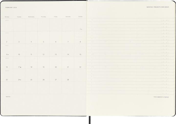 Produktbild Moleskine Geschäftsagenda Professional Hard Cover Weekly Vertical Pro (19 x 25 cm, Englisch)