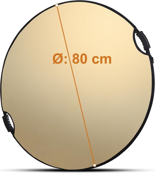 Actual product image Walimex pro Pro 5 in 1 Faltreflektor wavy comfort (Folding reflector, 80 cm)
