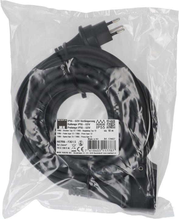 Image du produit Max Hauri Rallonge GDV H07RN-F3G IP55 (10 m, Type 13)