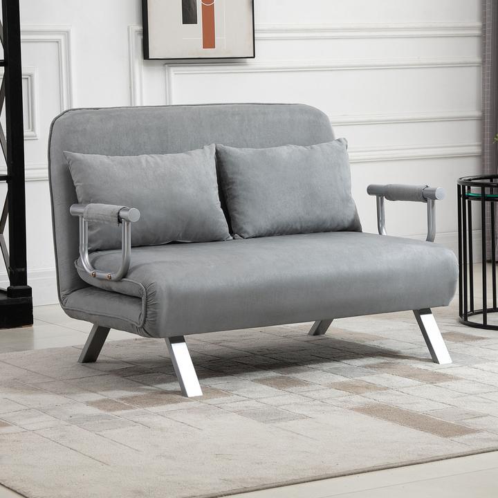 Produktbild Homcom Schlafsofa Rückenlehne mit 5 verstellbaren Komfortwinkeln, Einfache Montage (Bettsofa)