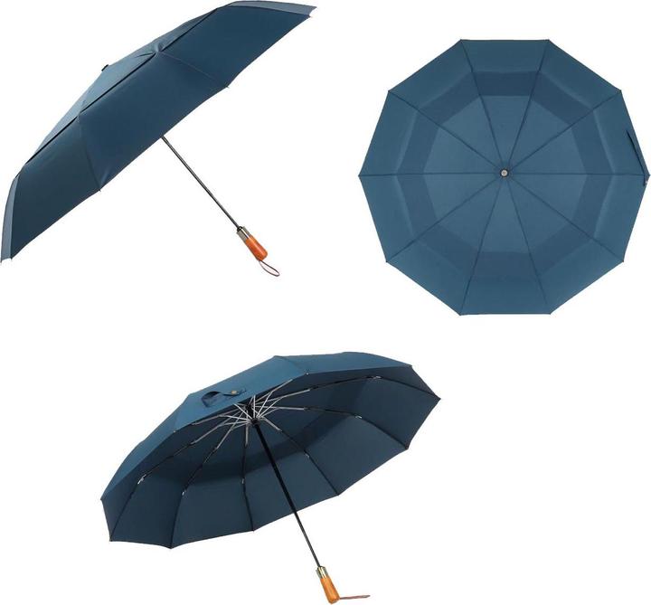 Produktbild JTI Regenschirm, kompakt - 115 cm - Blau