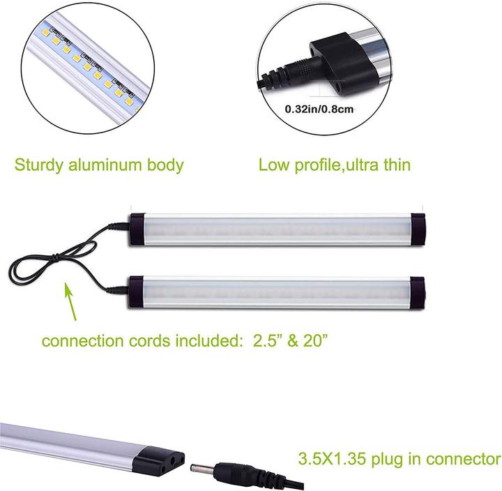 Actual product image Aiboo 6er-Set LED-Unterbauleuchte mit Schalter (1800 lm)