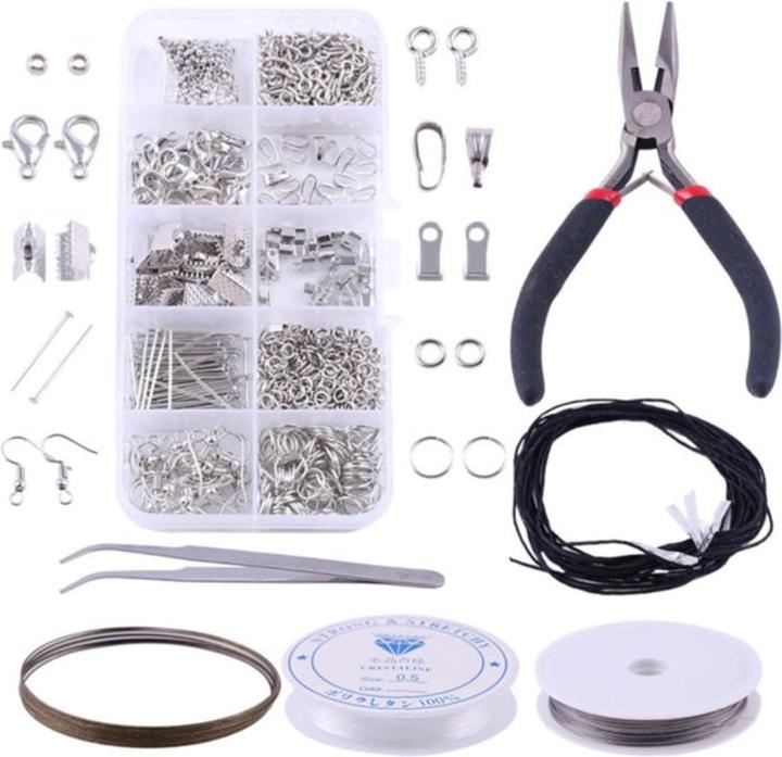 I Am Creative Schmuck Herstellungs / Reparatur Kit inkl. Verschlüsse (600 Stück) für Ohrringe + Ketten