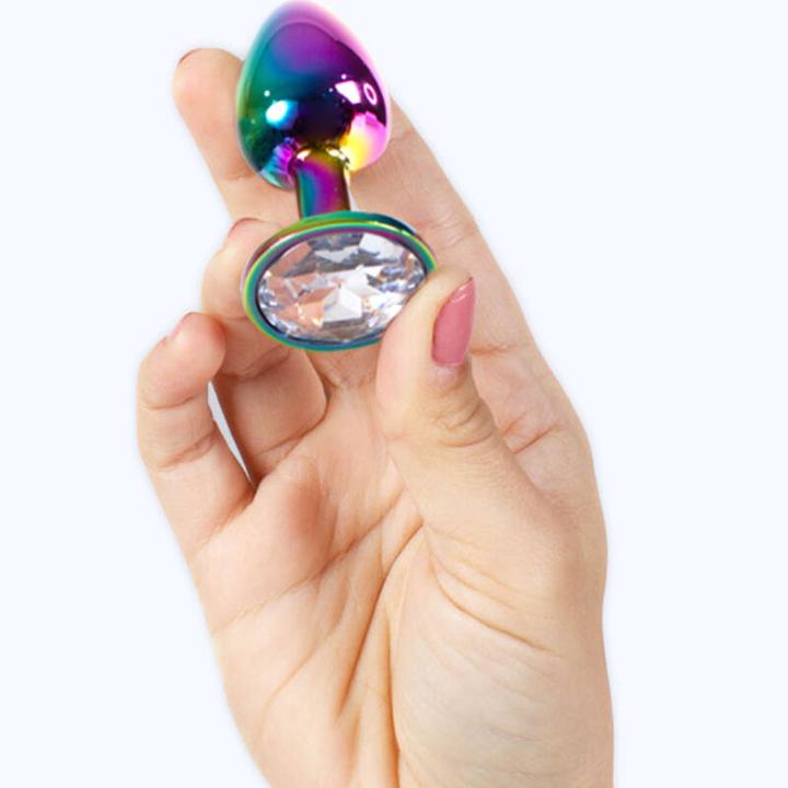 Produktbild Secret play Metall Butt Plug Regenbogen Kleine Gr?Sse 7 cm
