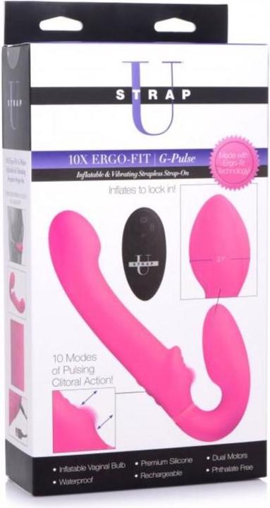 Immagine prodotto XR Brands Dildo senza spalline vibrante GPulse con telecomando rosa