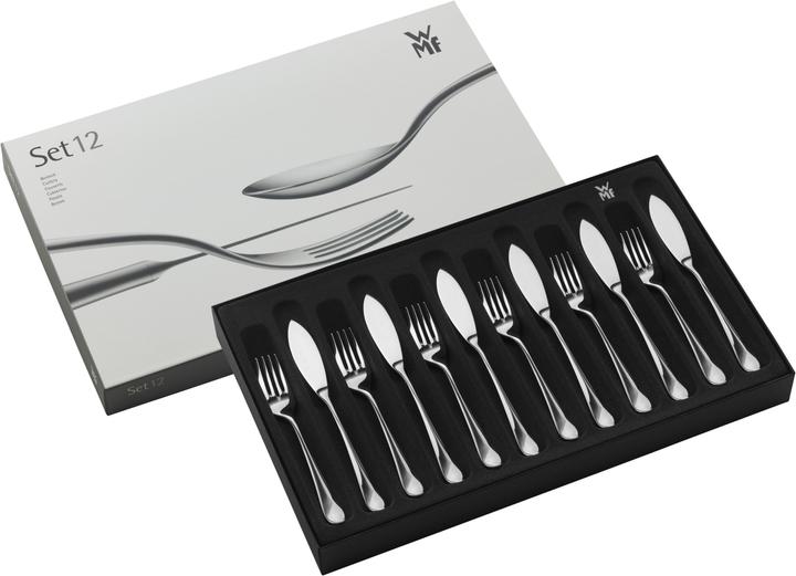Produktbild WMF Fischbesteck Fischmesser Fischgabel 12tlg Virginia Edelstahl 18/10 matt (12 Stück, Besteck Set)