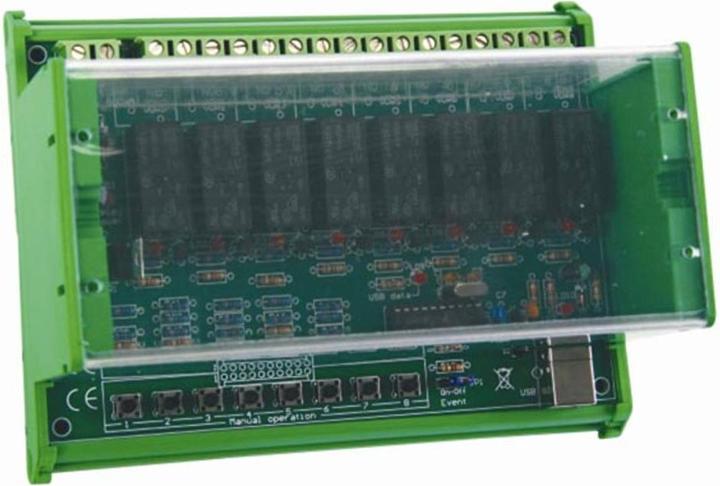 Actual product image Whadda 8-channel USB relay card