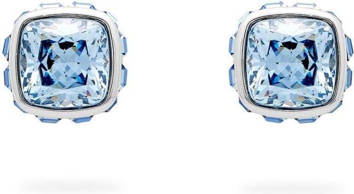 Actual product image Swarovski Birthstone stud earrings - blue and silver
