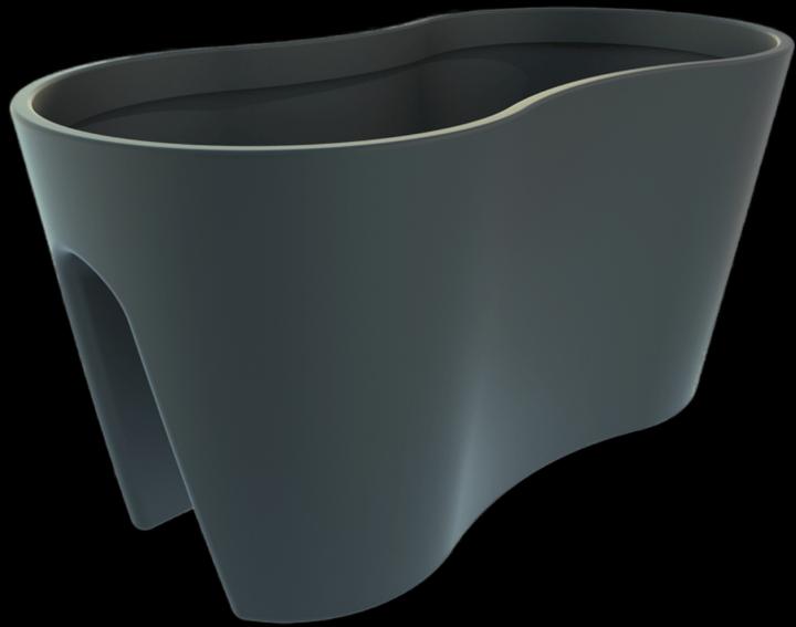 Immagine prodotto Rephorm Vaso da balcone Cuttings Duo 60 cm - Grafite (30 cm)