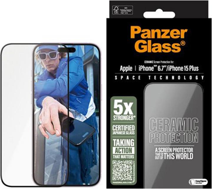 Image du produit PanzerGlass Ceramic Protection Ultra-Wide Fit (1 pièce(s), Apple iPhone 16 Plus, Apple iPhone 15 Plus)