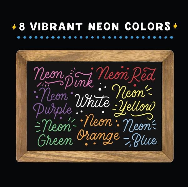 Actual product image VersaChalk - Neon liquid chalk marker set of 8 with 5 mm tip (Multicoloured, 5 mm, 8 x)