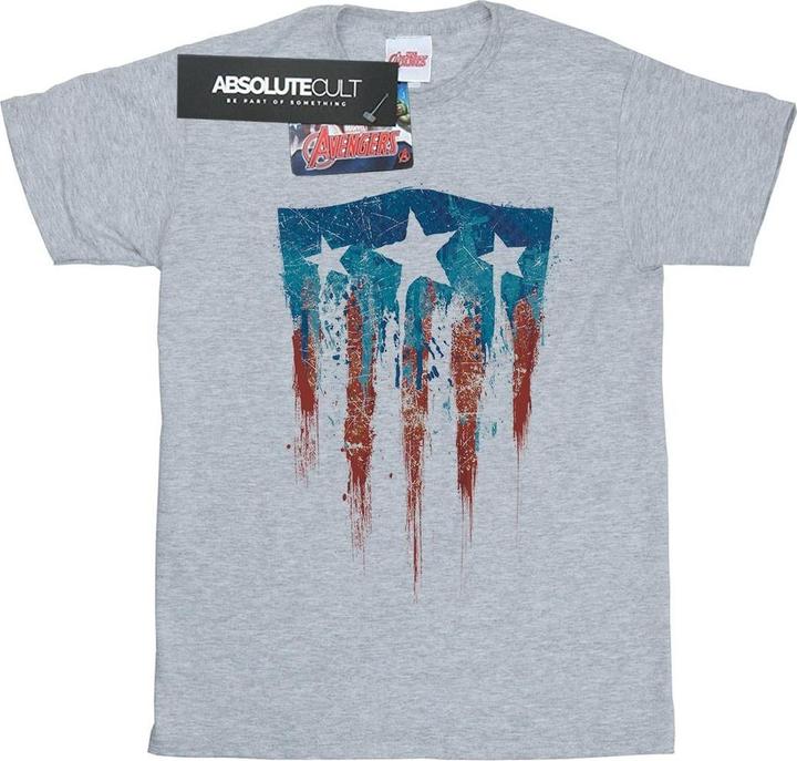 Produktbild Captain America Flagge Schild TShirt (XXL)